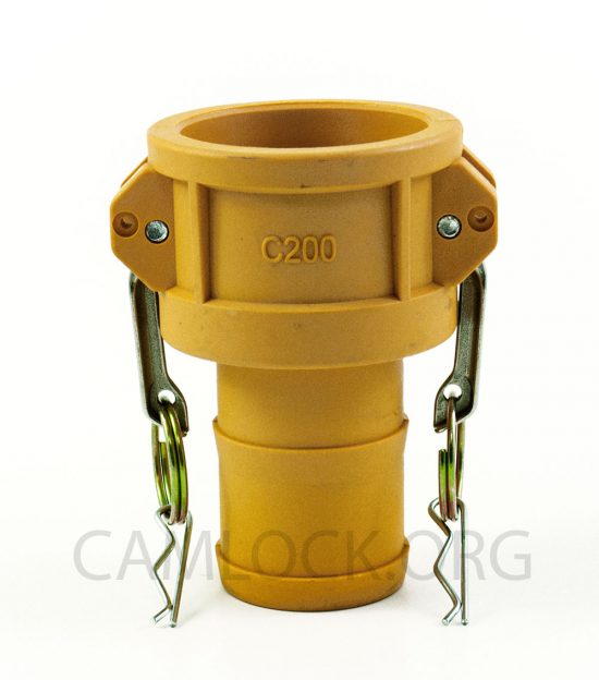 Type C Nylon Camlock Fitting - Female Coupler × Hose Shank