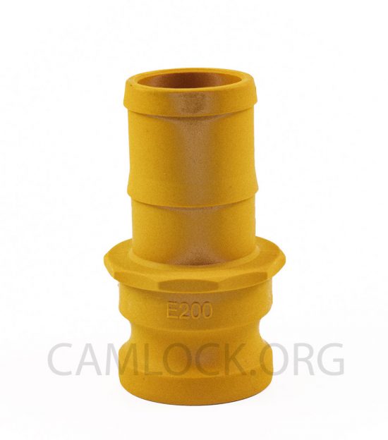 Type E Nylon Camlock Fitting - Male Coupler × Hose Shank