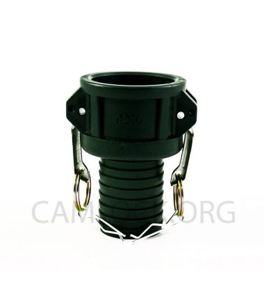 Type C Polypropylene Camlock Coupler - Female Coupler × Hose Shank