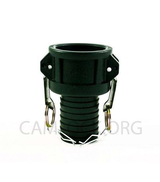 Type C Polypropylene Camlock Coupler - Female Coupler × Hose Shank