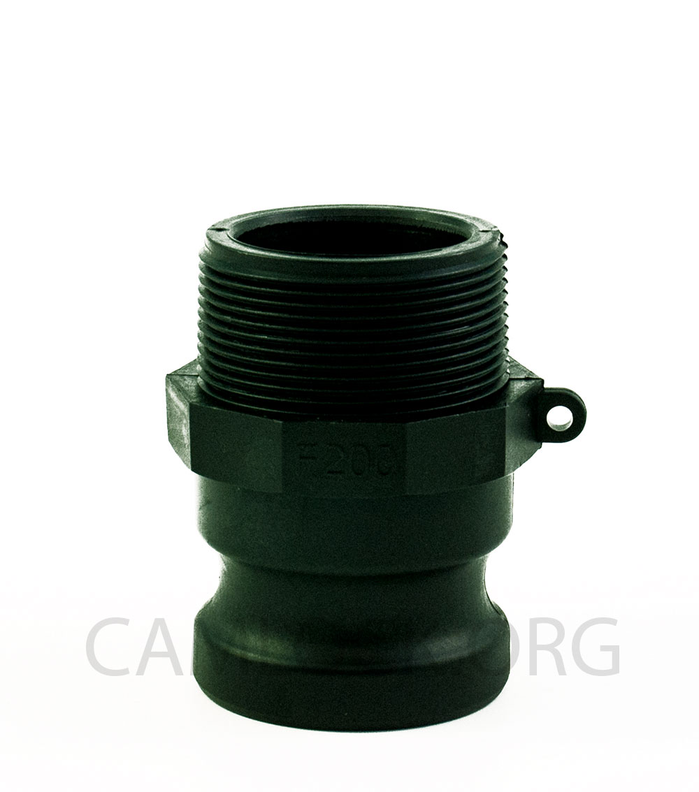 Type F Polypropylene Camlock Coupler - Male Coupler x Male BSP Thread Type F Polypropylene Camlock Coupler - Male Coupler x Male BSP Thread